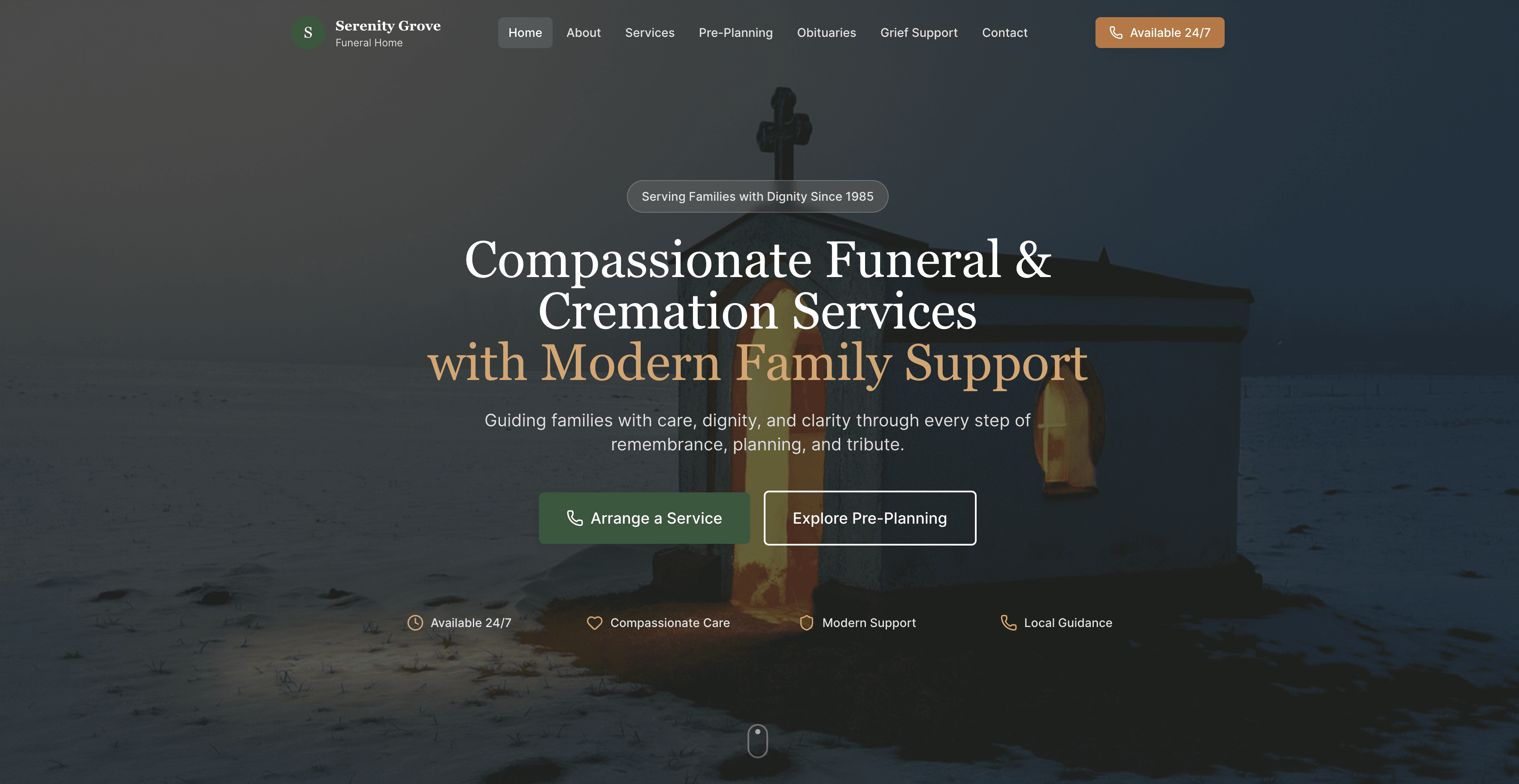 Funeral Home website demo